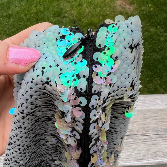 ZARA Sequin BARBIE Core Short Statement Skirt Size women’s Small - Picture 3 of 12